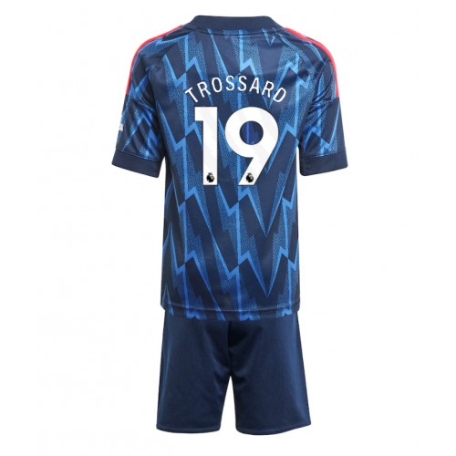 Otroški Nogometni dresi Arsenal Leandro Trossard #19 Gostujoči 2025-26 Kratek Rokav (+ Kratke hlače)